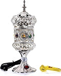 Bakhoor Resin Electric Incense Burner Small Carousel Silver