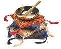 Brocade Singing Bowl Pad