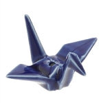 Crane Incense Holder (2") - Cobalt Blue