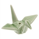 Crane Incense Holder (2") - Light Green