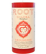 Crystal Journey Chakra Pillar Candle 3X6 - Root Chakra