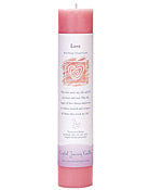 Crystal Journey Herbal Magic Pillar Candle - Love