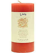 Crystal Journey Herbal Magic Pillar Candle 3X6 - Love