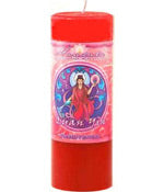 Crystal Journey Mandala Pillar Candle - Forgiveness - Kwan Yin