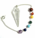 Crystal Quartz Seven Chakra Pendulum