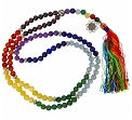 Gemstone Mala Prayer Beads - Lotus & 7 Chakras