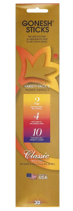 Gonesh Classic Incense Sticks - Variety Pack #2