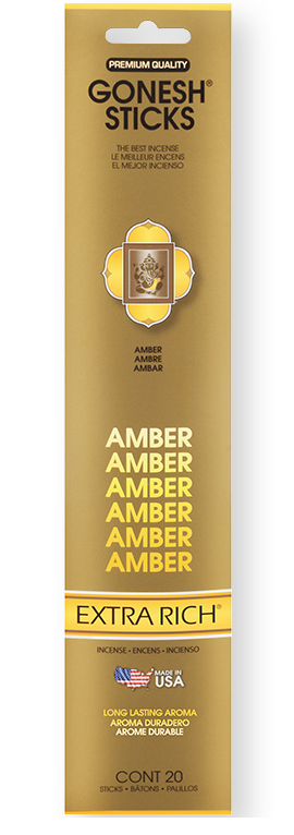 Gonesh Extra Rich Incense Sticks - Amber