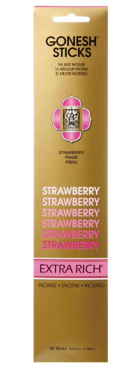 Gonesh Extra Rich Incense Sticks - Strawberry