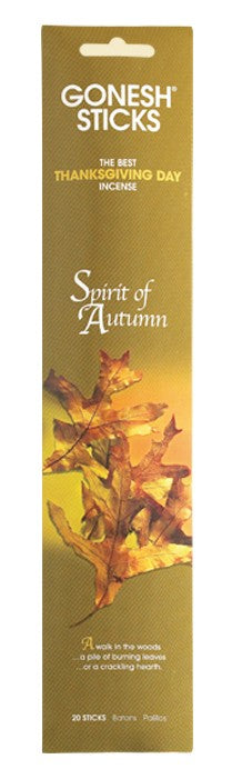 Gonesh Holiday Traditions Incense Sticks -Fall - Spirit of Autumn