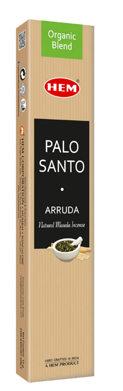 Hem Organic Blend Masala Incense Palo Santo & Arruda 15g