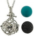 Harmony & Aromatherapy - Premium Lava Pendant - Leaves