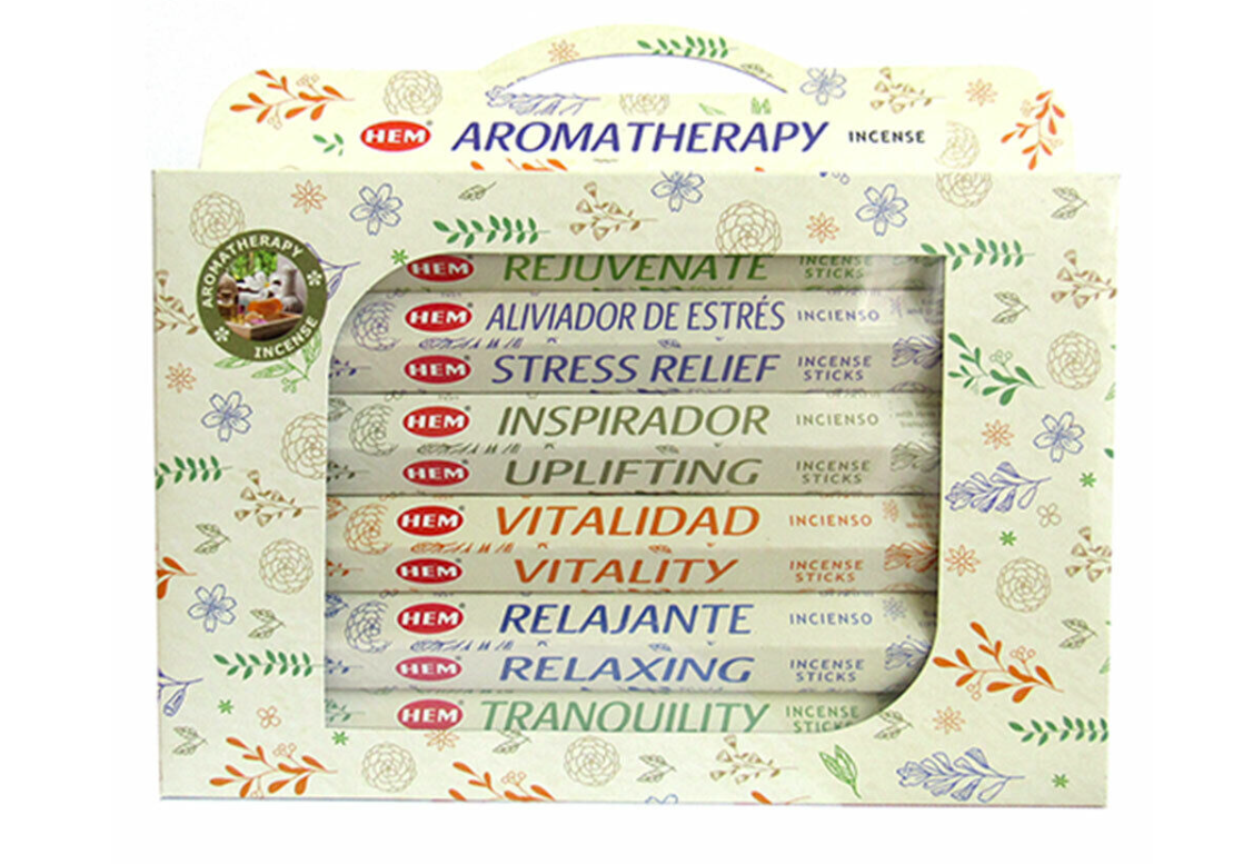 Hem Incense Sampler Aromatherapy Gift Pack (6 Packs Per Box)