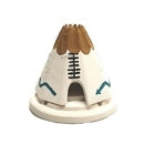 Incienso de Santa Fe - WHITE Teepee Incense burner w/Pinon Incense