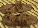 Light Tan Unisex Water Buffalo Hippie Jesus Sandals  (Men's Sizing)