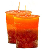 Orange Crystal Journey Traditional Votive Candles [ 2 ]