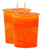 Peach Crystal Journey Traditional Votive Candles [ 2 ]