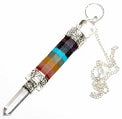 Seven Chakra Bonded Pencil & Ball Pendulum
