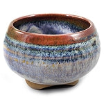 Shoyeido Ceramic Hand thrown Incense Bowl - Rust Rim