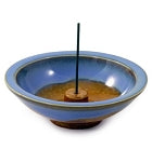 Shoyeido Ceramic 4.5" Round Incense Burner - Denim