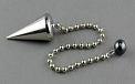 Silver Cone Pendulum W/ Hematite Bead