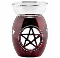 Soapstone Oil Burner - Red Pentacle