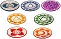 Soapstone Round Incense Burner - Chakras - [7pc Set]