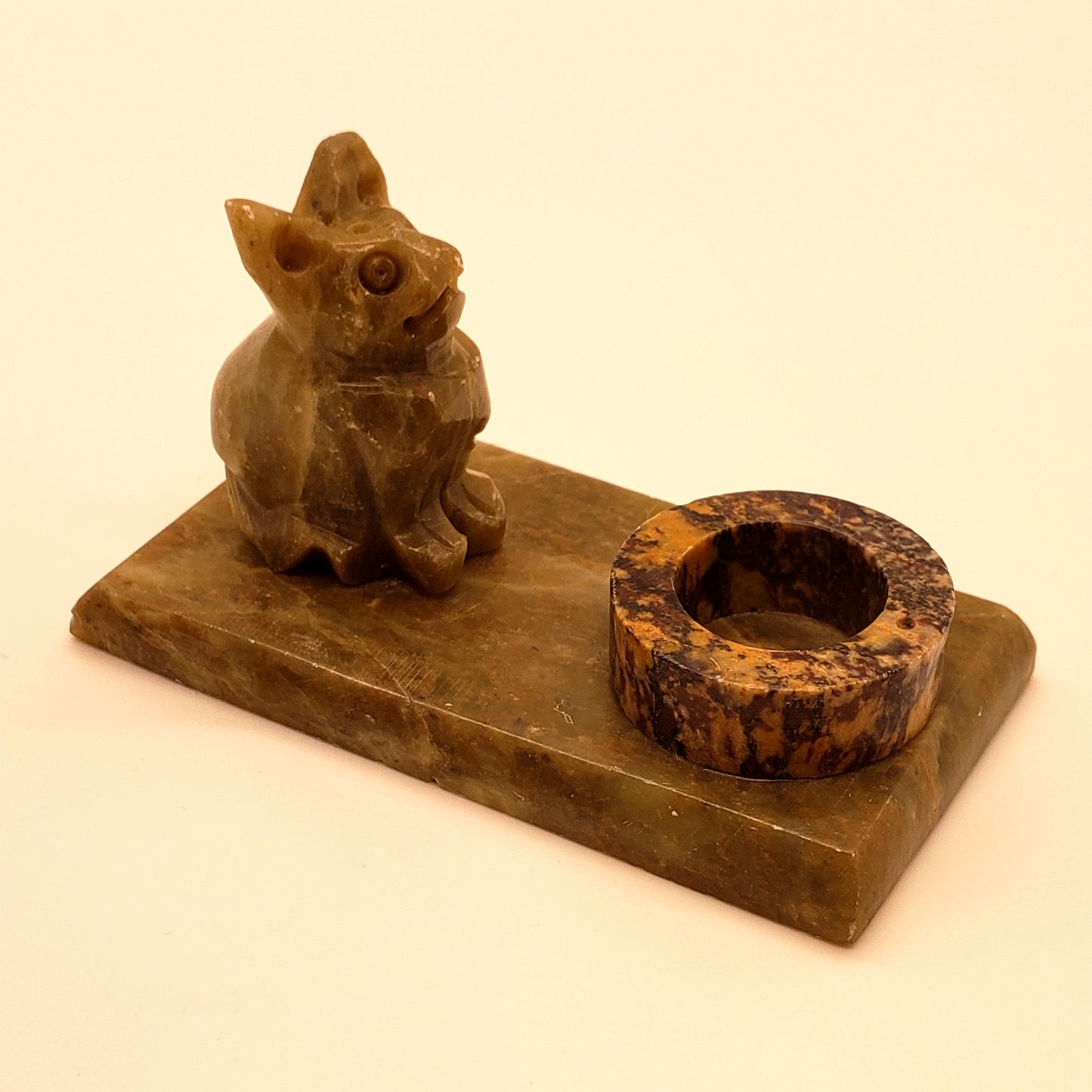 Soapstrone Tray - Decroatrive Owl - (3.25L x 1.75W")