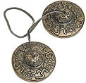 Solid Brass Ting-sha - Om and Lotus