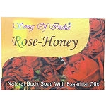 Song Of India Herbal Soap Rose Honey 3.8 Ounce Bar