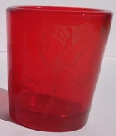 Votive Candle Holder - Etched Rose (Assorted Design)