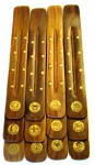 Wooden Ash Catcher - Brass Zodiac Signs Boat Burner 10" - [12 Sign Set]