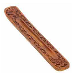 Wooden Ash Catcher - Plain Carved Boat Burner 10"