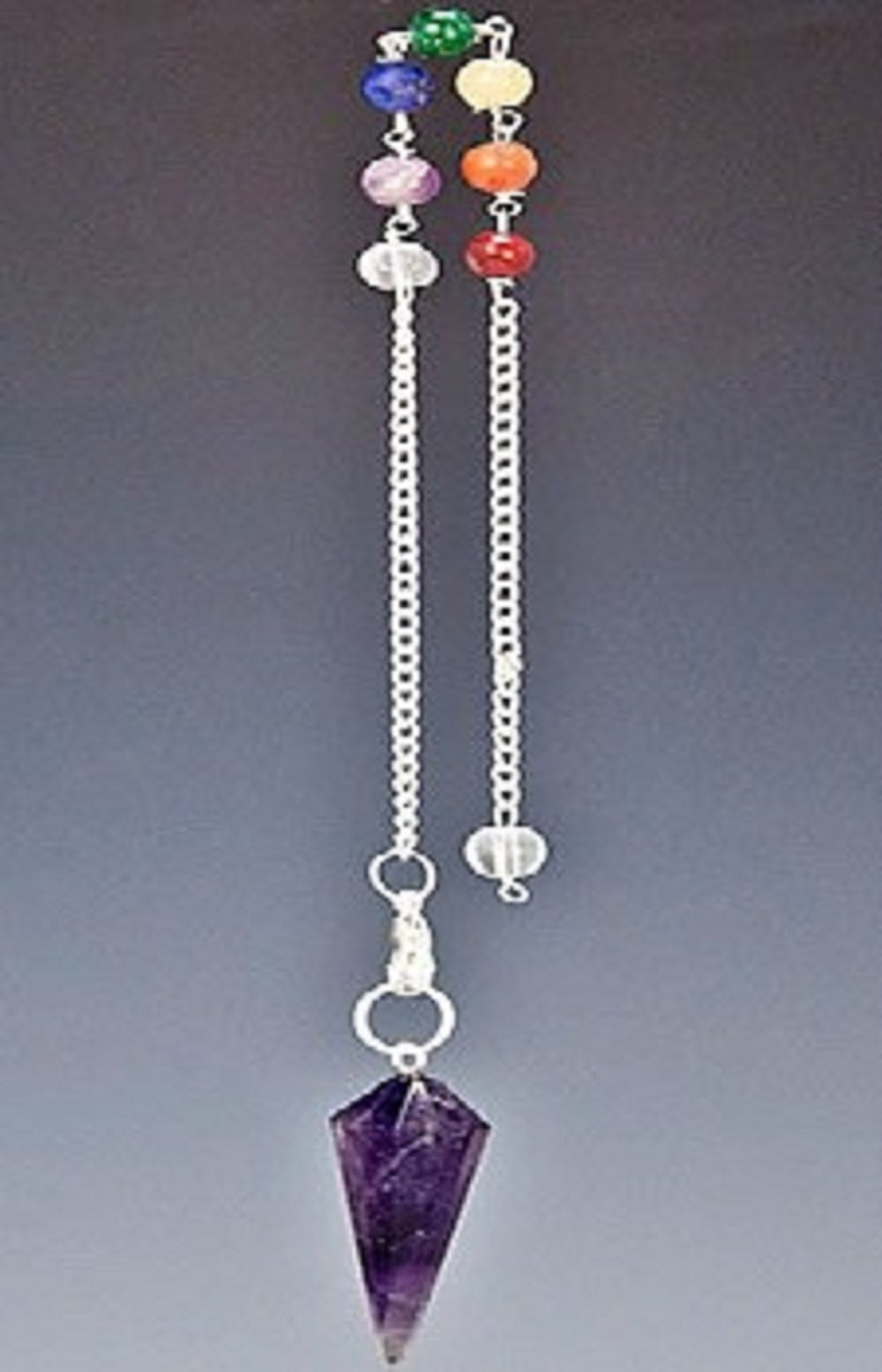 Amethyst Seven Chakra Pendulum