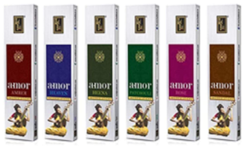 Amor Natural Masala Incense - 6 Scents - (20 Sticks Per Pack)