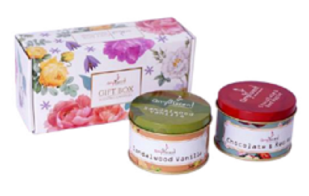 Ampliscent Candle Set - [Chocolate and Red Apple & Sandalwood Vanilla]