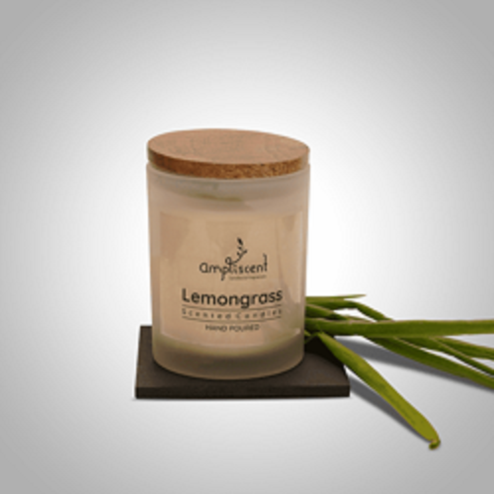 Ampliscent Glass Jar Candles - Exotic Collection - Lemongrass