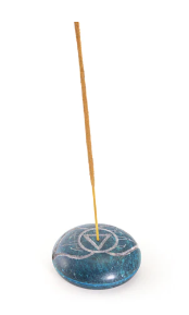 7 Chakra Soapstone Incense Pebble Burner Set